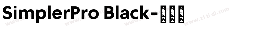 SimplerPro Black字体转换